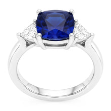 Natural Sapphire Ring 2.75ct - White Gold 14K