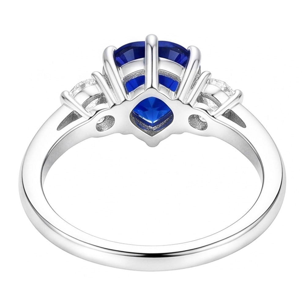 Natural Sapphire Ring 2.75ct - White Gold 14K