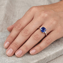 Natural Sapphire Ring 2.75ct - White Gold 14K
