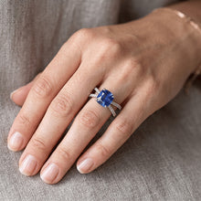 Natural Sapphire Ring 2.75ct - White Gold 14K