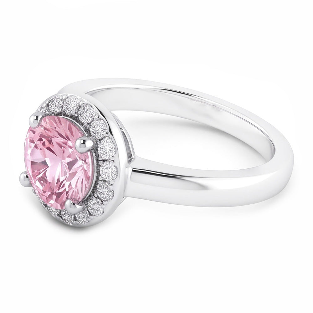 Natural Sapphire Ring 2.81ct - White Gold 14K