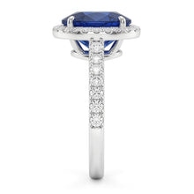 Natural Sapphire Ring 2.90ct - White Gold 14K