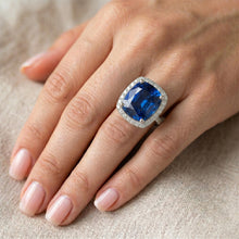Natural Sapphire Ring 20ct - White Gold 14K