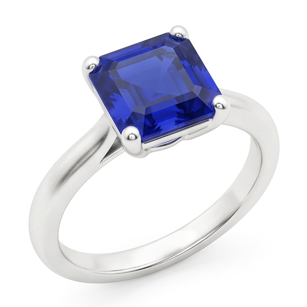 Natural Sapphire Ring 2ct - White Gold 14K