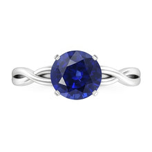 Natural Sapphire Ring 2ct - White Gold 14K