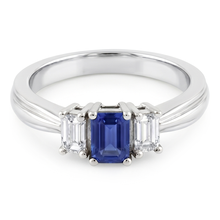 Natural Sapphire Ring 2ct - White Gold 14K