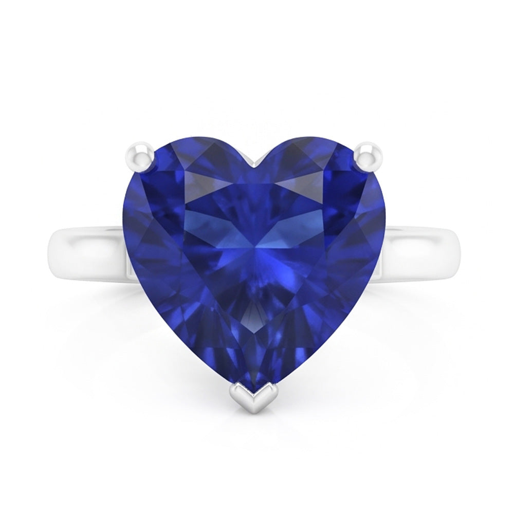 Natural Sapphire Ring 2ct - White Gold 14K
