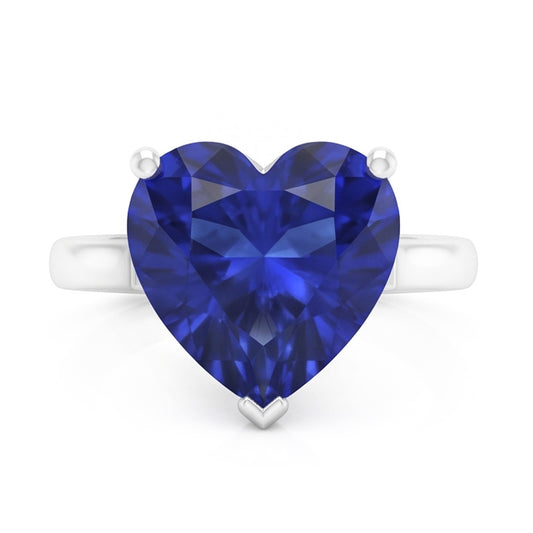 Natural Sapphire Ring 2ct - White Gold 14K