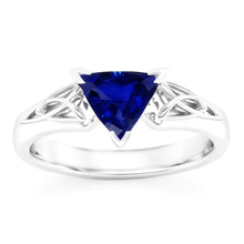 Natural Sapphire Ring 2ct - White Gold 14K