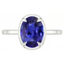 Natural Sapphire Ring 2ct - White Gold 14K