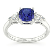 Natural Sapphire Ring 2ct - White Gold 14K
