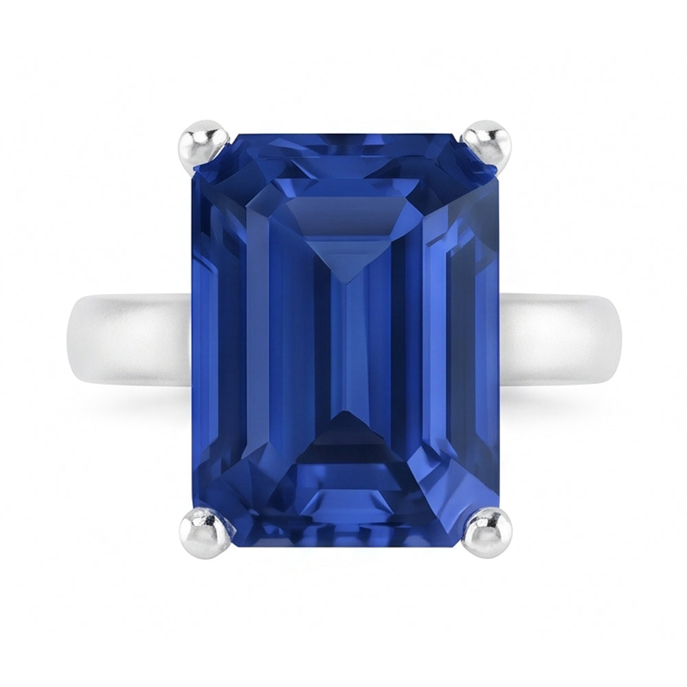 Natural Sapphire Ring 2ct - White Gold 14K