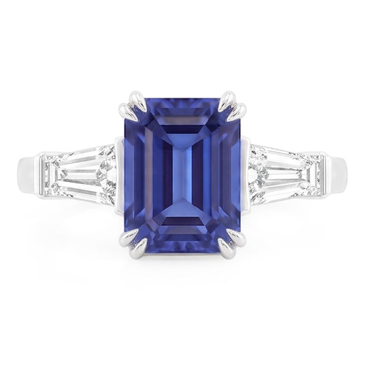 Natural Sapphire Ring 2ct - White Gold 14K