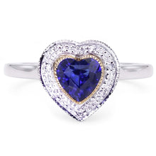 Natural Sapphire Ring 2ct - White Gold 14K