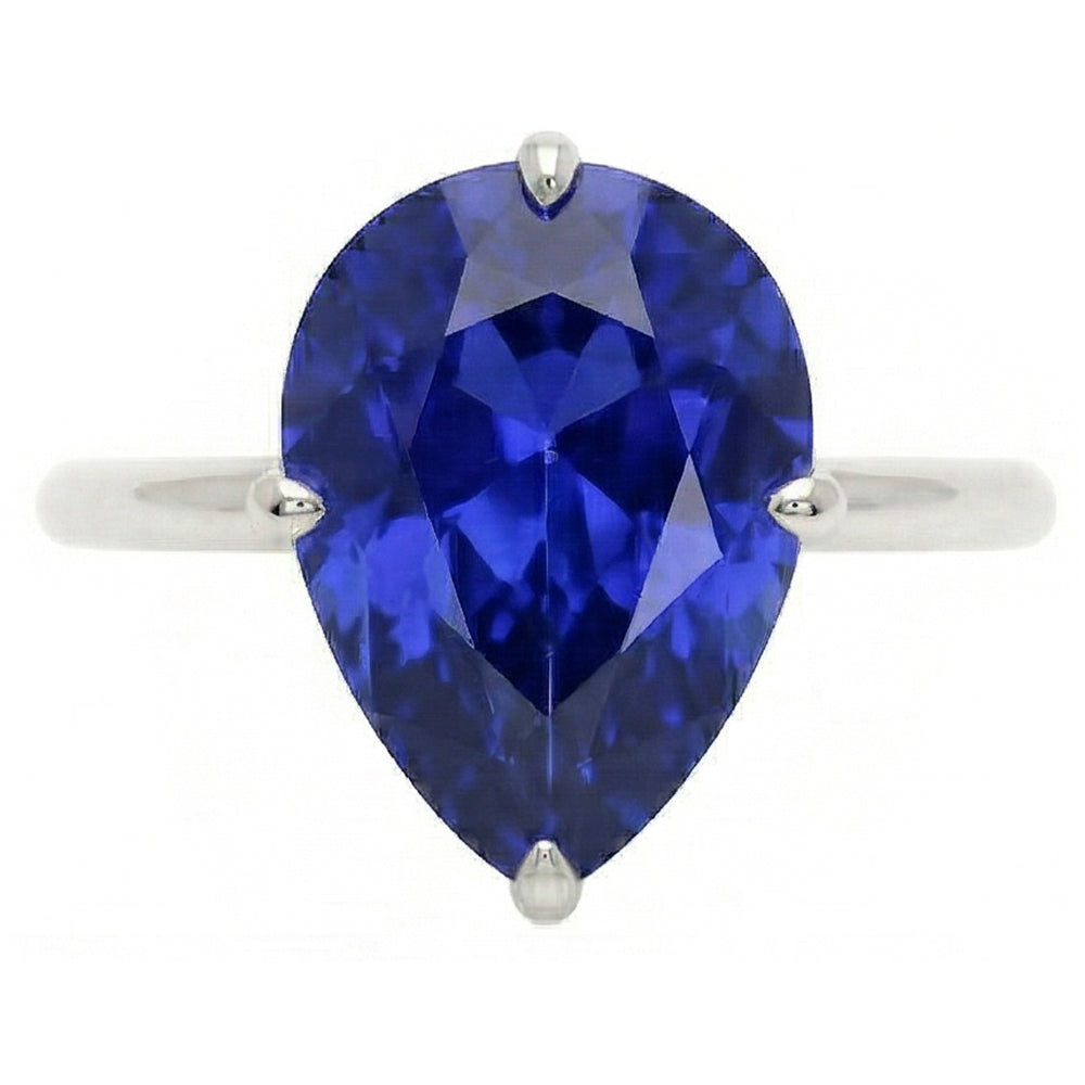 Natural Sapphire Ring 2ct - White Gold 14K