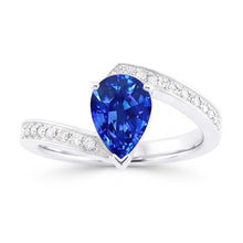 Natural Sapphire Ring 2ct - White Gold 14K