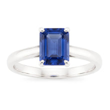Natural Sapphire Ring 2ct - White Gold 14K
