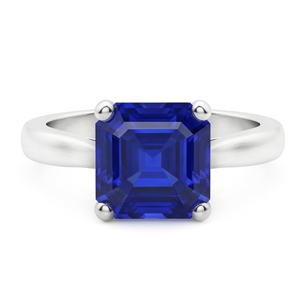 Natural Sapphire Ring 2ct - White Gold 14K