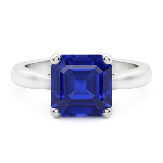 Natural Sapphire Ring 2ct - White Gold 14K