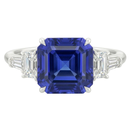 Natural Sapphire Ring 2ct - White Gold 14K
