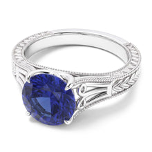 Natural Sapphire Ring 2ct - White Gold 14K