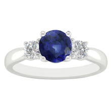 Natural Sapphire Ring 2ct - White Gold 14K