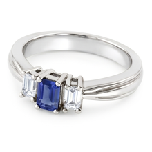 Natural Sapphire Ring 2ct - White Gold 14K