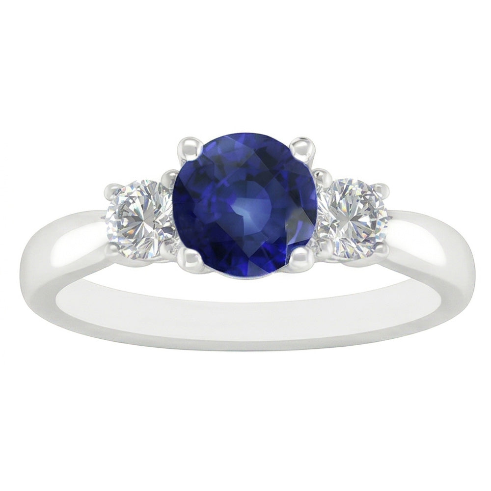 Natural Sapphire Ring 2ct - White Gold 14K