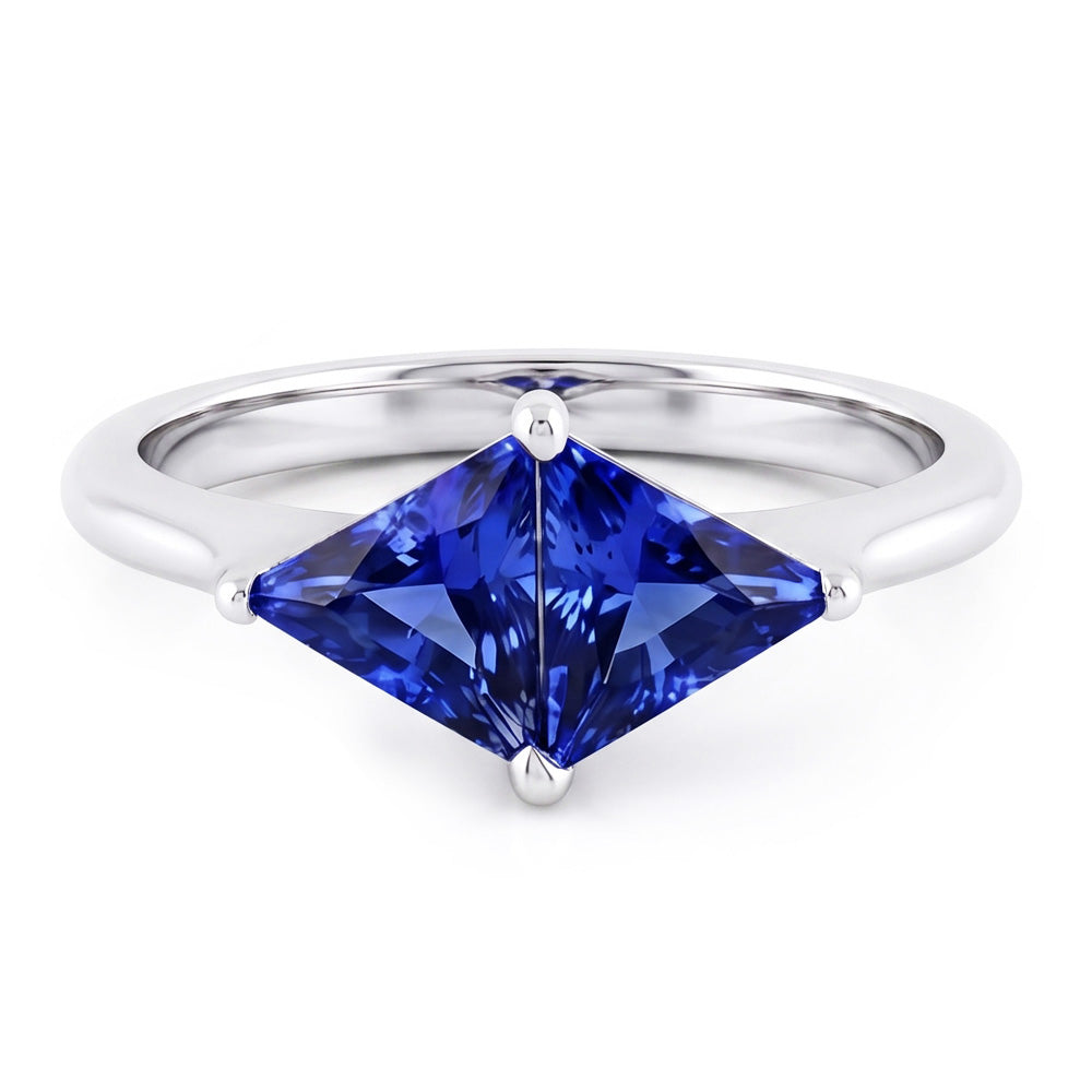 Natural Sapphire Ring 2ct - White Gold 14K