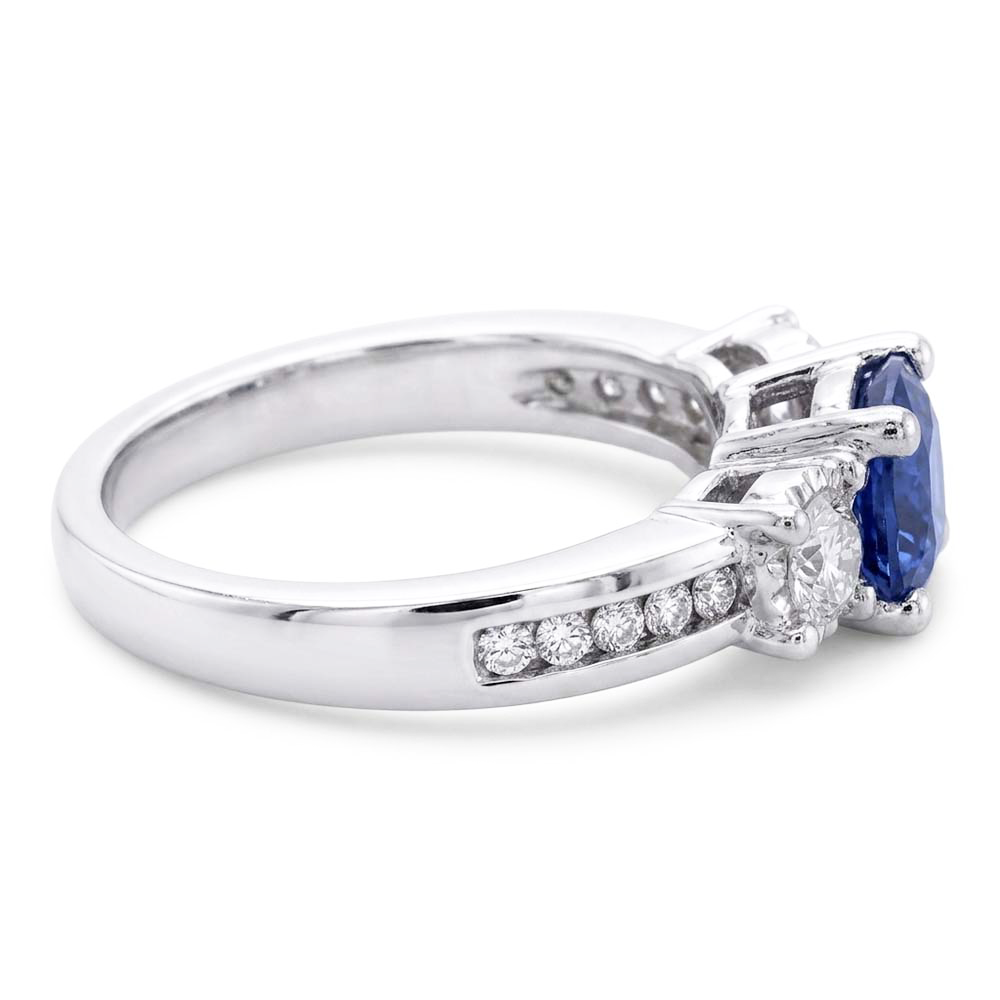 Natural Sapphire Ring 2ct - White Gold 14K
