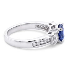 Natural Sapphire Ring 2ct - White Gold 14K
