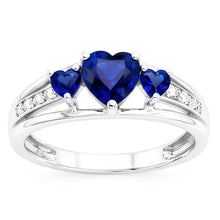 Natural Sapphire Ring 2ct - White Gold 14K