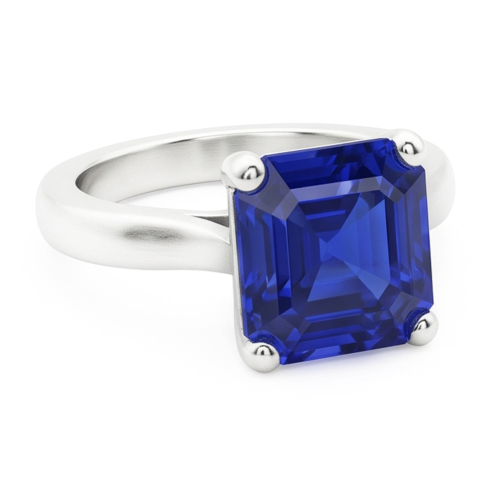 Natural Sapphire Ring 2ct - White Gold 14K