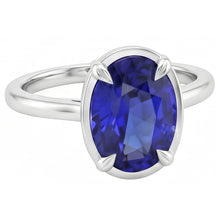Natural Sapphire Ring 2ct - White Gold 14K