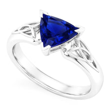 Natural Sapphire Ring 2ct - White Gold 14K