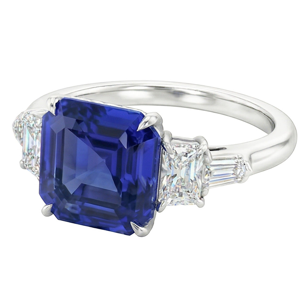 Natural Sapphire Ring 2ct - White Gold 14K