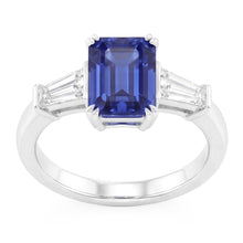 Natural Sapphire Ring 2ct - White Gold 14K