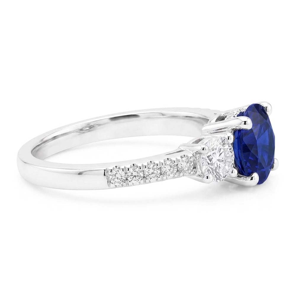 Natural Sapphire Ring 2ct - White Gold 14K