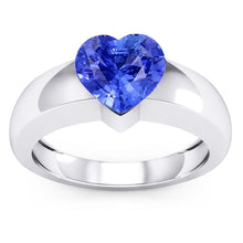 Natural Sapphire Ring 2ct - White Gold 14K