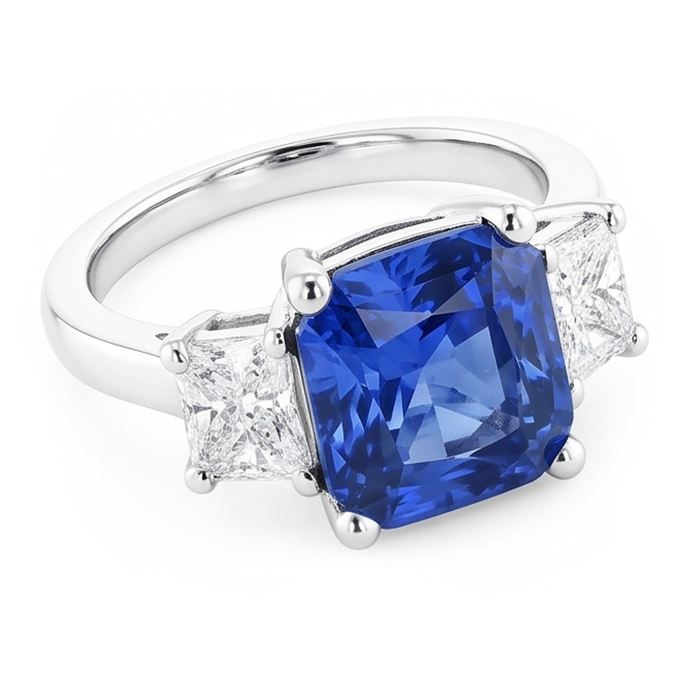 Natural Sapphire Ring 2ct - White Gold 14K