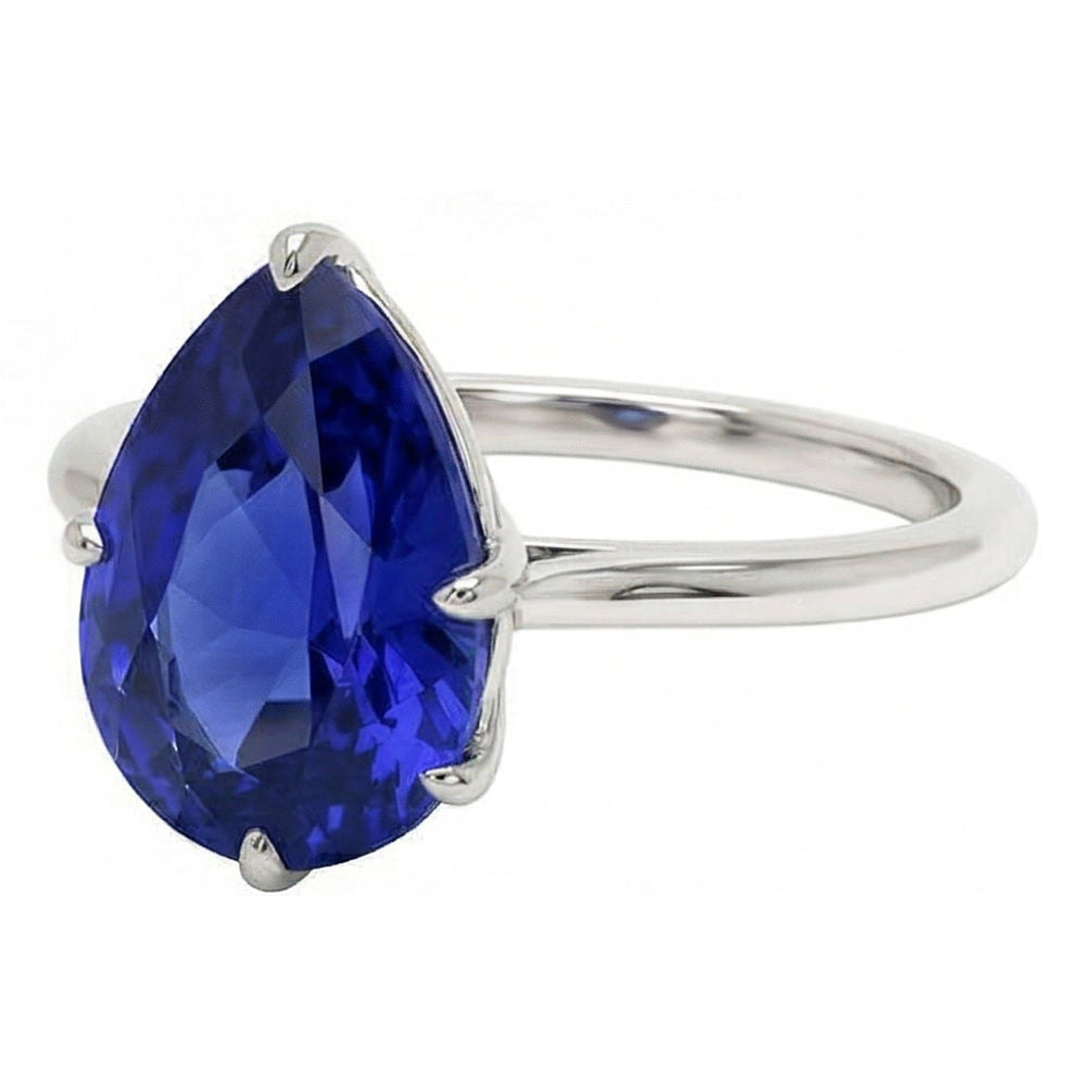 Natural Sapphire Ring 2ct - White Gold 14K