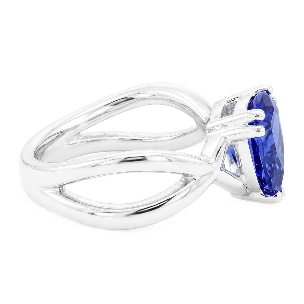 Natural Sapphire Ring 2ct - White Gold 14K