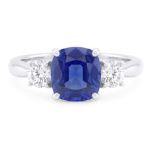 Natural Sapphire Ring 2ct - White Gold 14K