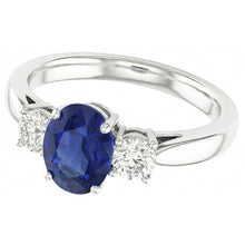 Natural Sapphire Ring 2ct - White Gold 14K