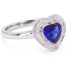 Natural Sapphire Ring 2ct - White Gold 14K