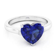 Natural Sapphire Ring 2ct - White Gold 14K