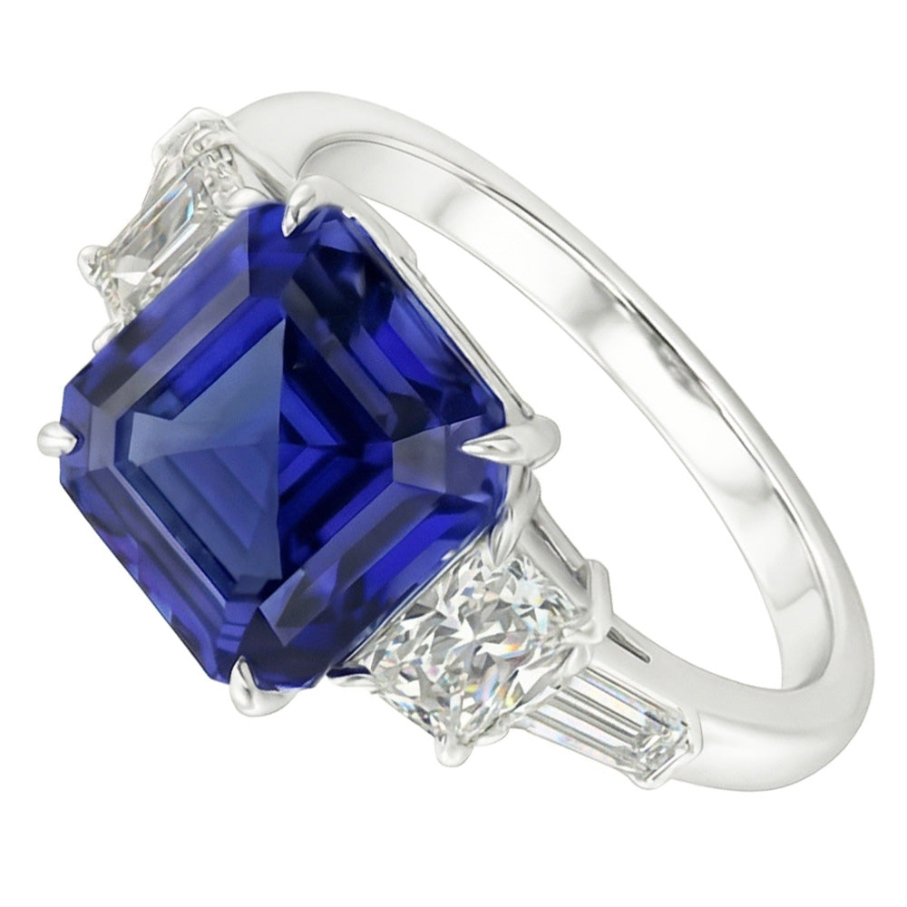 Natural Sapphire Ring 2ct - White Gold 14K