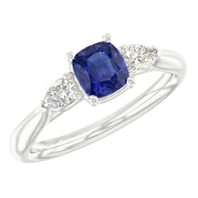 Natural Sapphire Ring 2ct - White Gold 14K