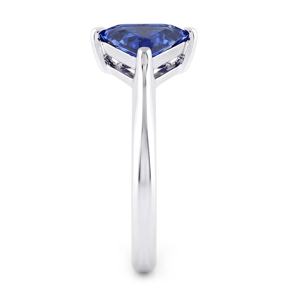 Natural Sapphire Ring 2ct - White Gold 14K
