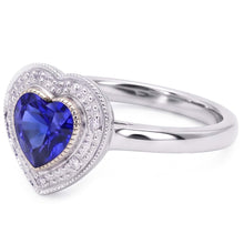 Natural Sapphire Ring 2ct - White Gold 14K